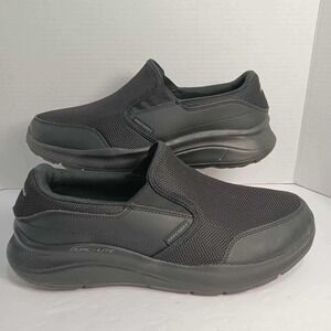 Skechers Equalizer 5.0 Mens Slip On Walking Shoes Sneakers‎ Black Size 12